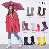 新款欧美撞色时尚清新防滑高筒中筒女式雨鞋雨靴水鞋风靡日本韩国