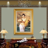 欧式人体艺术装饰画客厅单幅竖版挂画酒店玄关有框画卧室浴室壁画