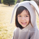 儿童毛衣针织衫羊毛衫宝宝婴儿毛衣套装男女童外套加厚套头带帽子