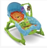 费雪正品6个月宝宝礼物可爱动物多功能轻便摇椅安抚椅婴儿W2811
