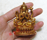 5cm正宗尼泊尔全鎏金纯铜密宗小佛像 四壁观音 小佛像