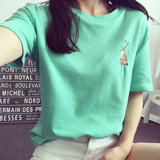 12-13-14-15-16--18岁少女孩夏季初高中学生韩版卡通短袖T恤夏装
