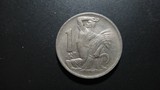 捷克斯洛伐克1946年战后第一版过渡政府时期1克朗镍币