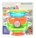 美国麦肯奇munchkin 吸盘碗 宝宝餐具训练碗 零食碗三个装不含BPA