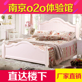 韩式床白色实木1.5米公主床进口简约橡木环保开放漆1.2米儿童定制