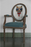 餐椅 美式书椅 美式乡村仿古做旧餐椅 化妆椅 设计师家具特供
