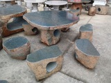石桌石凳纯天然花岗岩石头桌椅凳子户外庭院广场公园石桌摆件装饰