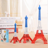 创意彩色法国巴黎埃菲尔铁塔摆件三色办公桌面摆件家居装饰品批发