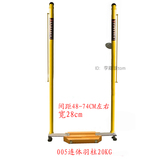 移动连体网柱 羽毛球网架网柱铸铁架子轮式简易便携标准比赛柱子
