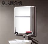 金美佳圆角镜子无框卫浴镜梳妆镜卫生间壁挂浴室镜子银镜防水简约