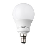 更低价格IKEA 里代尔 LED球形灯泡可调光 E14(6.3W暖光)宜家代购