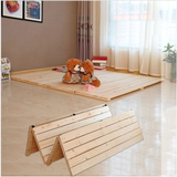 特价松木实木硬折叠垫木板床板婴儿1.2 1.5 1.8米排骨架松木定做
