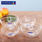 乐美雅钢化玻璃碗透明小大号沙拉碗创意水果碗汤碗微波炉面碗套装