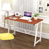 笔记本电脑桌台式家用简约现代组装学习桌多功能钢木书桌书架组合