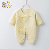 童泰婴儿连体衣新生儿衣服0-3月纯棉秋冬加厚和尚服蝴蝶衣睡衣