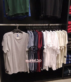 HM H&M专柜代购男纯色基本款T恤圆领短袖棉质T恤DIVIDED多色