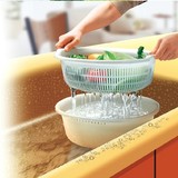 日本进口厨房洗菜篮沥水盆塑料双层沥水筐水果盘果盆水果篮收纳篮