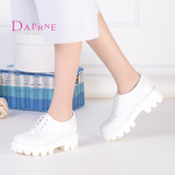 Daphne/达芙妮2016春季新款英伦学生鞋 圆头深口女单鞋1016101005