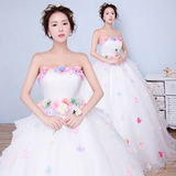 婚纱礼服新娘结婚2016夏季新款韩式齐地抹胸婚纱孕妇大码新娘婚纱