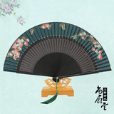 高雅日式和风绢扇折叠扇折扇古典中国风女式扇子真丝舞蹈扇易开合