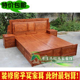 特价红木富贵雕花大床1.8米双人床花梨木刺猬紫檀实木家具烫蜡。