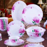 景德镇陶瓷餐具 碗碟套装 56头骨瓷餐具套装中式欧式碗盘婚庆礼品