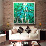 热带雨林叶子花海淘艺术花卉油画高端手工绘制客厅画卧室欧式餐厅