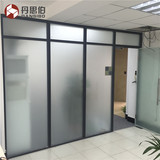 南京屏风隔墙办公室高隔断背景墙单双层玻璃隔断墙带百叶窗铝合金
