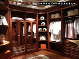欧式纯实木衣柜定做质整体衣帽间定制美式家具转角组合衣橱柜子