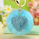 韩国创意礼品可爱獭兔毛球毛绒汽车钥匙扣女包包挂件钥匙链圈吊坠
