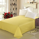 100%全棉床单1.5/1.8米单品 黄色条纹单双人纯棉被单被套单件包邮