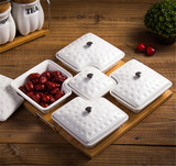 干果盘分格带盖干果盒水果盘客厅创意现代结婚零食瓜子坚果糖果盘