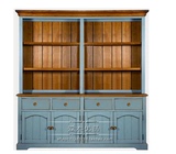 美式乡村复古做旧实木书柜简约现代书柜书架特价储物柜地中海风格