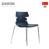 现代欧式新中式不锈钢餐椅设计师塑料椅子办公椅简约休闲椅咖啡椅