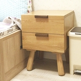 简约现代白橡木床头柜纯实木斗柜储物卧室日式抽屉柜子宜家小橱子