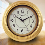 欧式家庭钟表静音挂钟现代客厅创意圆形卧室时钟石英钟12 14英寸