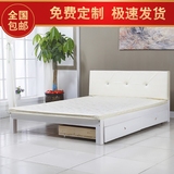特价实木双人床单人床铺板床松木1.8m成人床软包靠背储物定制包邮
