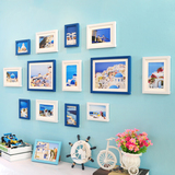 13框地中海照片墙相框墙客厅创意个性欧式相框挂墙相片墙贴包邮画