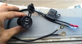 汽摩改装USB电源线 车载USB点烟器插座车充插座改装,1米线