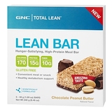 包邮美国GNC Total lean巧克力花生酱代餐棒蛋白棒能量棒5条
