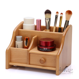 实木复古化妆品收纳盒客厅木质储物盒子桌面木制盒子小号