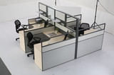 榕悦办公家具简约现代多人移动屏风组合工作位卡座员工桌椅电脑桌
