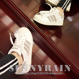 SUNNYRAIN 三叶草经典款 贝壳鞋头设计 系带低跟休闲鞋 板鞋