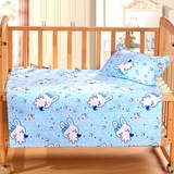 全棉老粗布婴儿床单单件纯棉宝宝凉席夏季幼儿园床单卡通儿童凉席