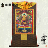雪藏藏驿释迦摩尼佛唐卡画像西藏唐卡装饰画藏传佛教壁画藏式挂画