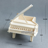 儿童女孩子玩具批发木制拼装乐器模型创意DIY手工组装小钢琴摆件