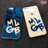 MLGB情侣iPhone6s手机壳镭射蓝光苹果6plus软硅胶保护套5s潮男女