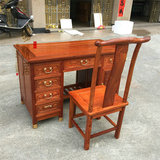 红木家具缅甸花梨木电脑桌办公桌书桌 大果紫檀电脑桌1.2米特价