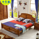 卡乐堡儿童床松木双人床1.5大床 美式乡村实木床