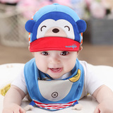 韩版婴儿鸭舌帽春秋6-12个月宝宝帽子春天婴儿帽子男女童棒球帽